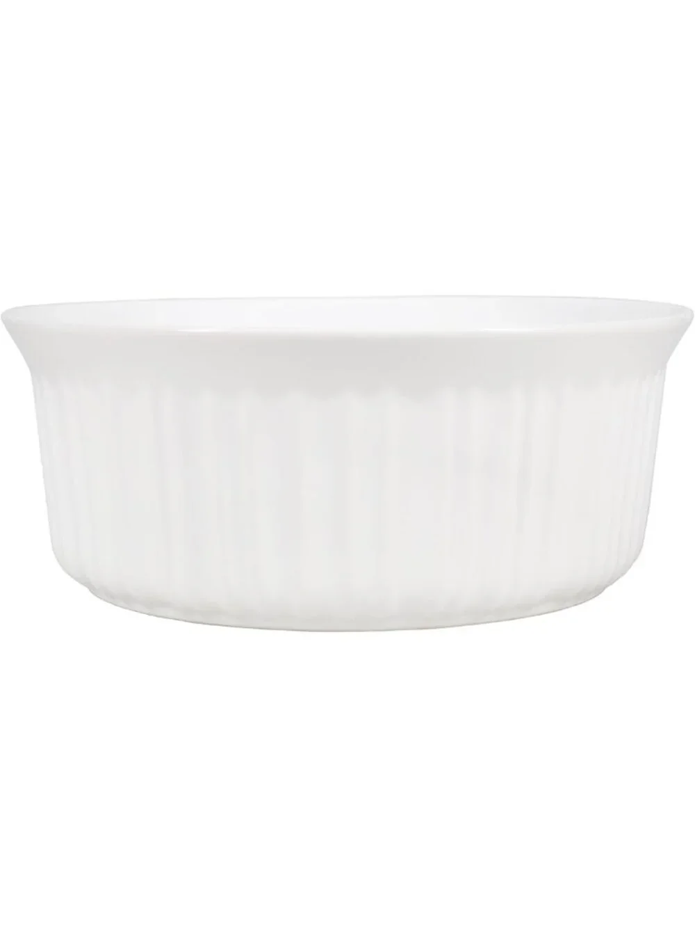 Round White Ceramic Casserole Dish | 1.5Qt Heat Resistant Stoneware | Microwave